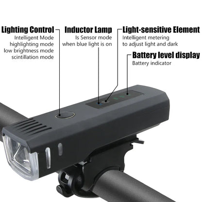 Luce anteriore per bicicletta LED USB ricaricabile Fari per bici