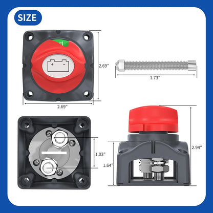 Interruttore batteria 12V 48V in ABS e rame per veicoli