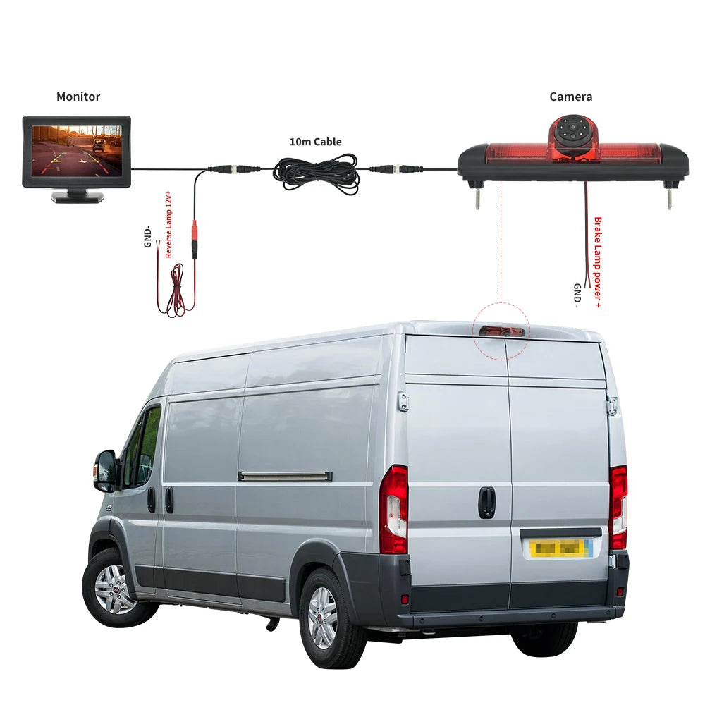 Telecamera posteriore CCD HD per FIAT Ducato CITROEN Jumper PEUGEOT Boxer 2006-2