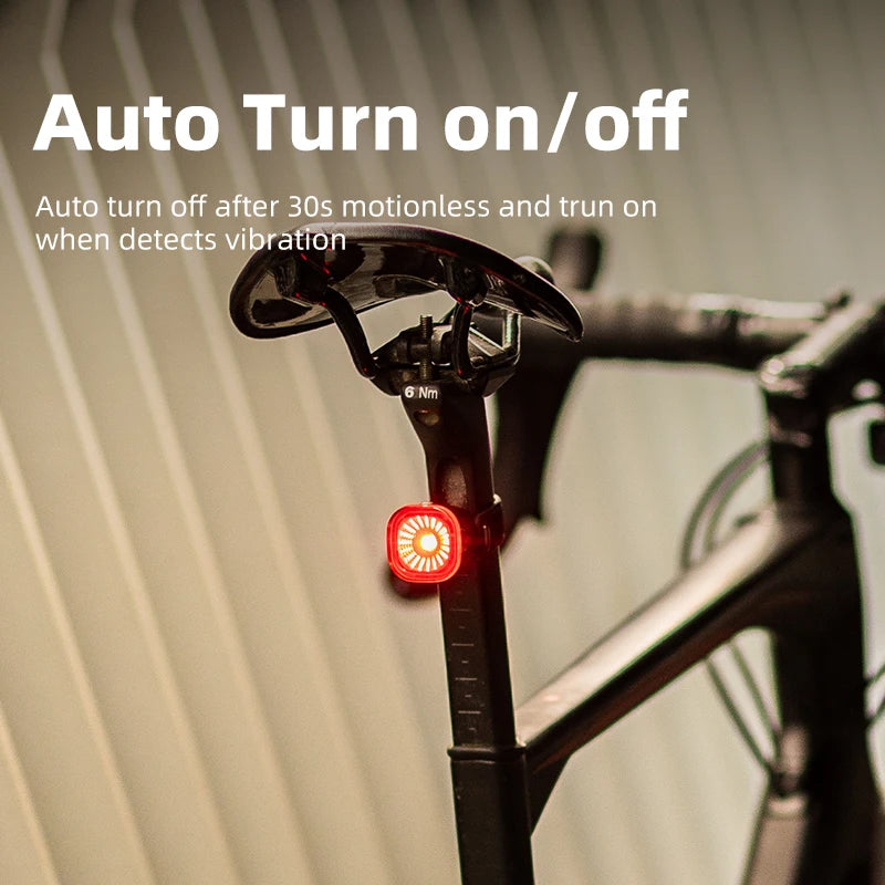 Luce posteriore intelligente per bicicletta in ABS per ciclismo