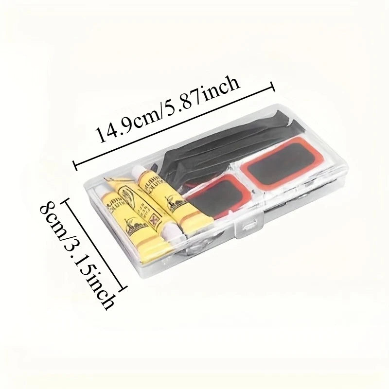 Kit di Riparazione Pneumatici Bicicletta Ciclismo 55 Pz Completo Set