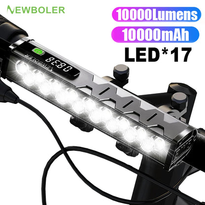 Luce per bicicletta in alluminio anteriore impermeabile per manubrio