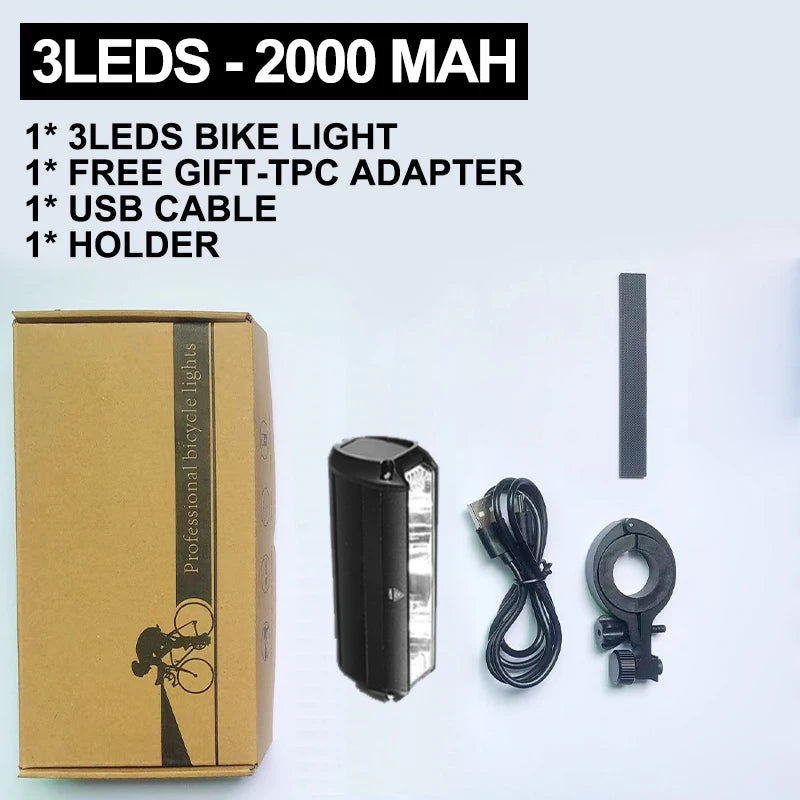 Luce per bicicletta anteriore in alluminio e ABS per ciclismo