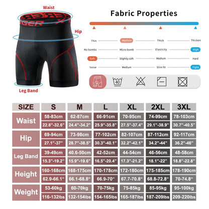 Pantaloncini da ciclismo in Spandessa per Uomini protezione UV