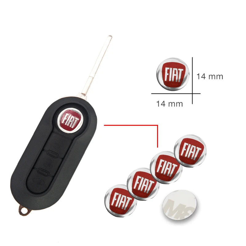 Adesivi Emblema Chiave Auto in Alluminio per Auto 5 Pezzi
