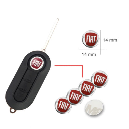 Adesivi Emblema Chiave Auto in Alluminio per Auto 5 Pezzi