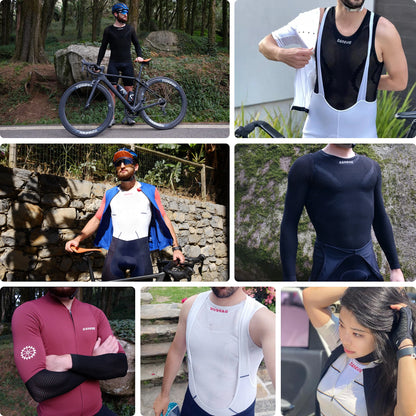 Maglia Ciclismo Traspirante Poliestersolfoni Unisex Base Leggera