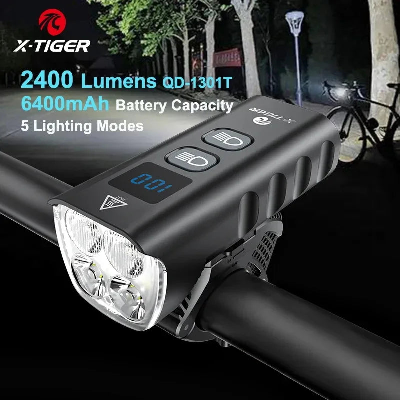 Luce per bici LED ricaricabile in ABS per bicicletta impermeabile