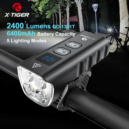 Luce per bici LED ricaricabile in ABS per bicicletta impermeabile