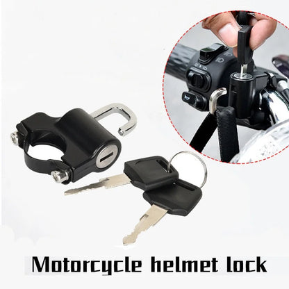 Lucchetto antifurto in alluminio per casco moto universale nero