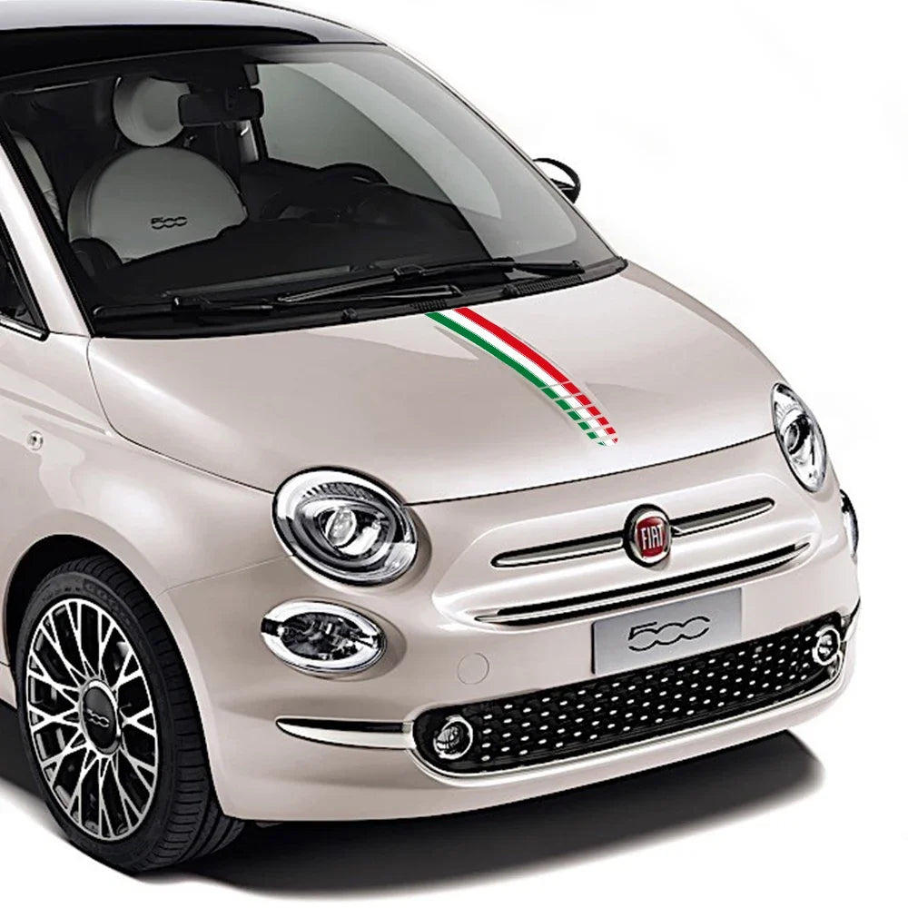 Adesivo Cofano Auto in PVC per Fiat 500 Abarth 1 pezzo