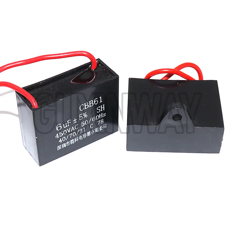 Condensatore CBB61 450V per Ventilatore Ventola Motore Avviamento 1-10uF
