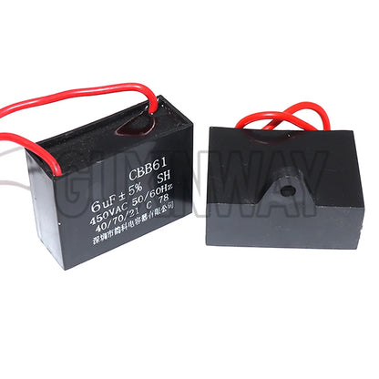 Condensatore CBB61 450V per Ventilatore Ventola Motore Avviamento 1-10uF