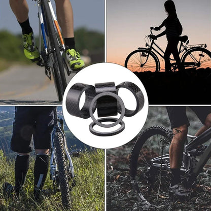 Spaziatore Bicicletta in Fibra di Carbonio per MTB 5 Pezzi