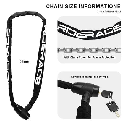 Lucchetto a catena per bicicletta in zinc alloy e ABS per mountain bike