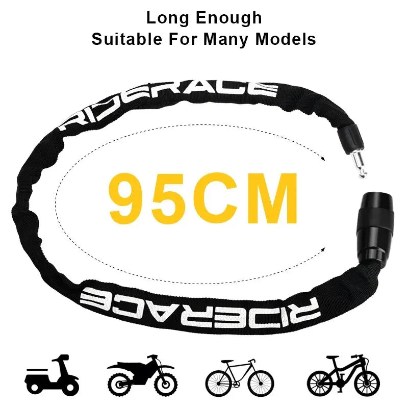 Lucchetto a catena per bicicletta in zinc alloy e ABS per mountain bike