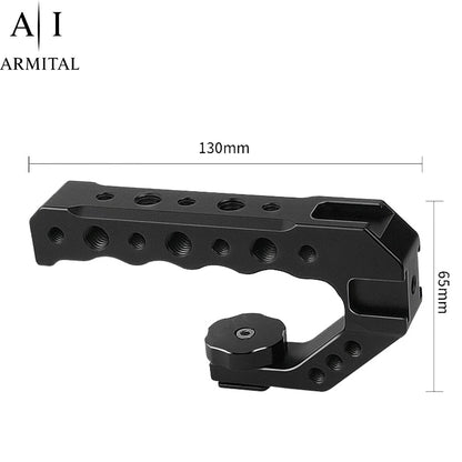 Maniglia Superiore Alluminio CNC per Fotocamere DSLR Mirrorless con Cold Shoe