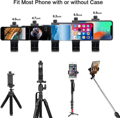 Supporto Smartphone Universale per Treppiede Rotazione 360 Gradi Attacco 1/4