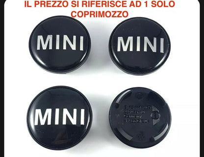 Coprimozzo Centrale Per Cerchi In Lega Compatibile Con Mini Cooper One SD Countryman Tappo Ruota 54mm Nero