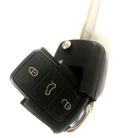 Guscio Scocca Coprichiave Compatibile Con Volkswagen Golf 5 6 Passat Jetta Touran Custodia Protettiva 3 Tasti Nero