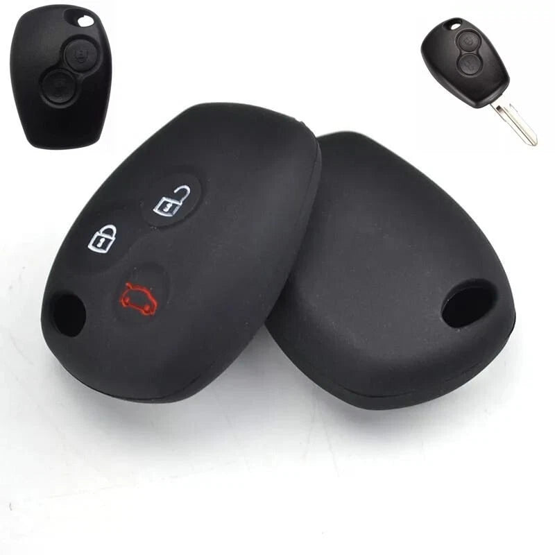 Guscio Cover In Silicone Nero Compatibile Con Telecomando Dacia Duster Logan E Smart Protezione Tasti Antiurto E Antigraffio