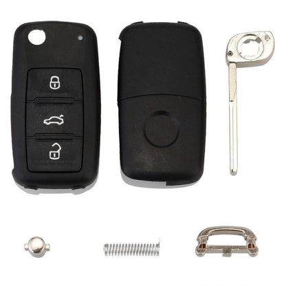Guscio Telecomando Compatibile Per Volkswagen Golf 5 6 7 Passat B7 Cover Chiave A Scatto 3 Tasti Con Lama Vergine Ricambio Qualità Professionale