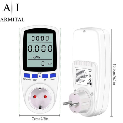 Wattmetro Digitale 220V 16A Misuratore Consumi Energetici LCD 3680W Presa EU