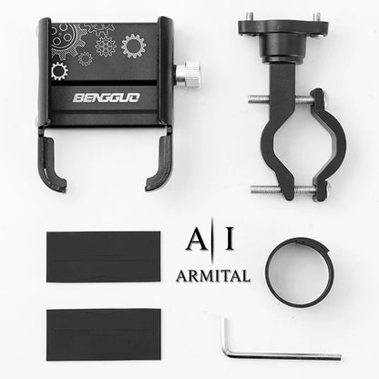 Supporto Smartphone per Bici e Moto in Alluminio con Rotazione 360 Gradi Nero