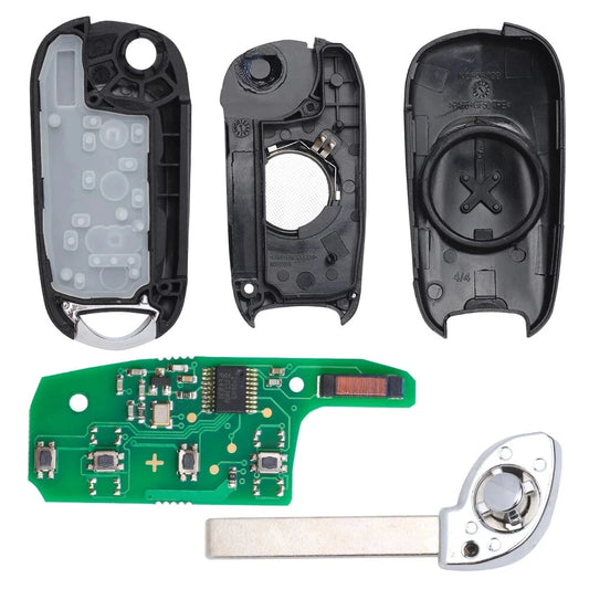 Telecomando Chiave Auto Completo Compatibile Con Opel Astra K Karl Insignia Chip PCF7961E 3 Tasti Con Elettronica E Transponder