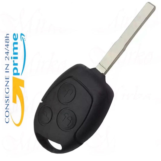 Guscio Chiave Ricambio 3 Tasti Compatibile Con Ford Fiesta Focus Mondeo Transit Con Lama Vergine Da Duplicare