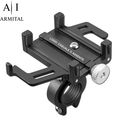Supporto Smartphone Universale per Bici e Moto in Alluminio con Rotazione 360 Gradi e Sistema Anti-Caduta Professionale