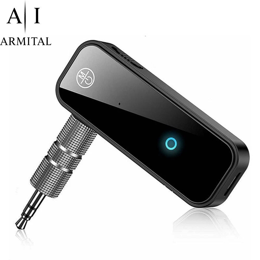Adattatore Ricevitore Bluetooth 5.0 AUX per Auto Stereo Microfono Integrato HD