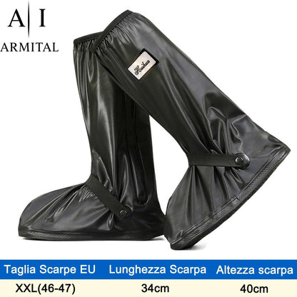 Copriscarpe Impermeabili Professionali In PVC Antiscivolo Per Moto Bici E Trekking Protezione Pioggia Neve E Fango Taglie S-XXL
