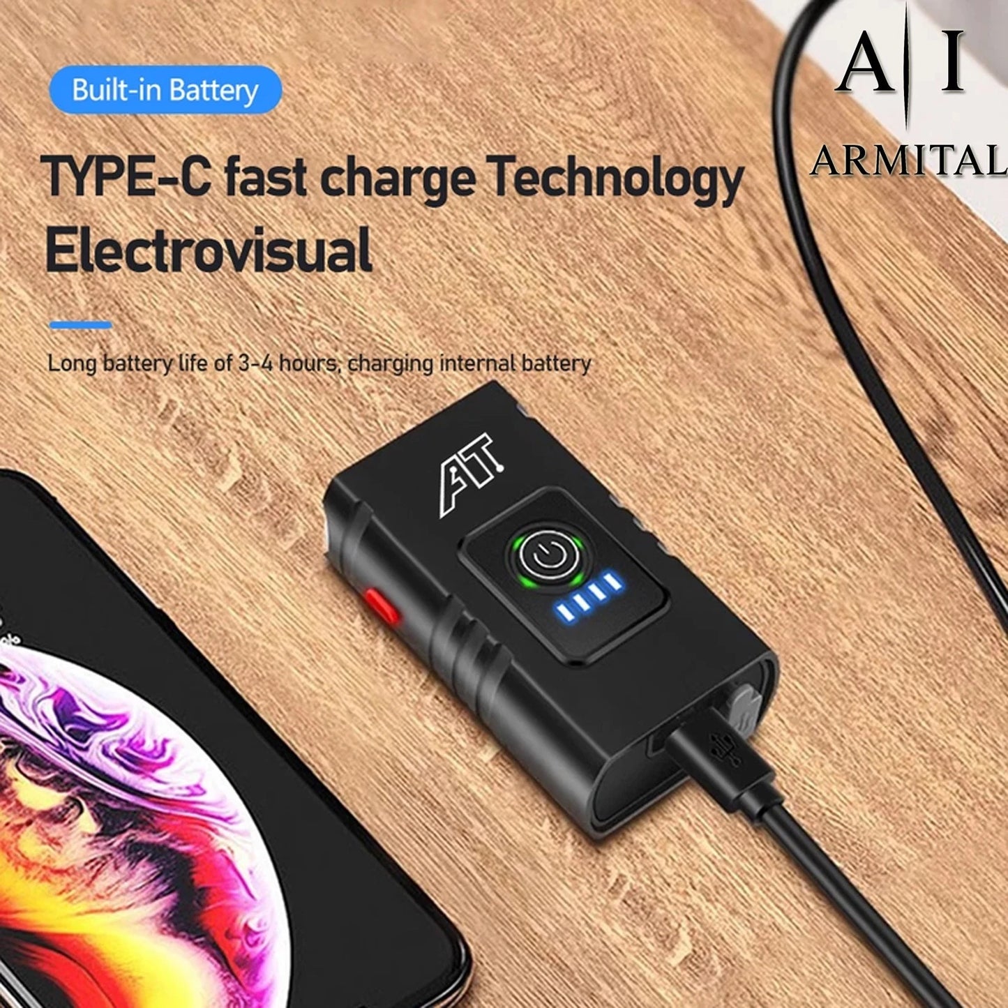 Faro Bici LED T6 Ricaricabile USB-C Impermeabile 6 Modalità Luce Anteriore