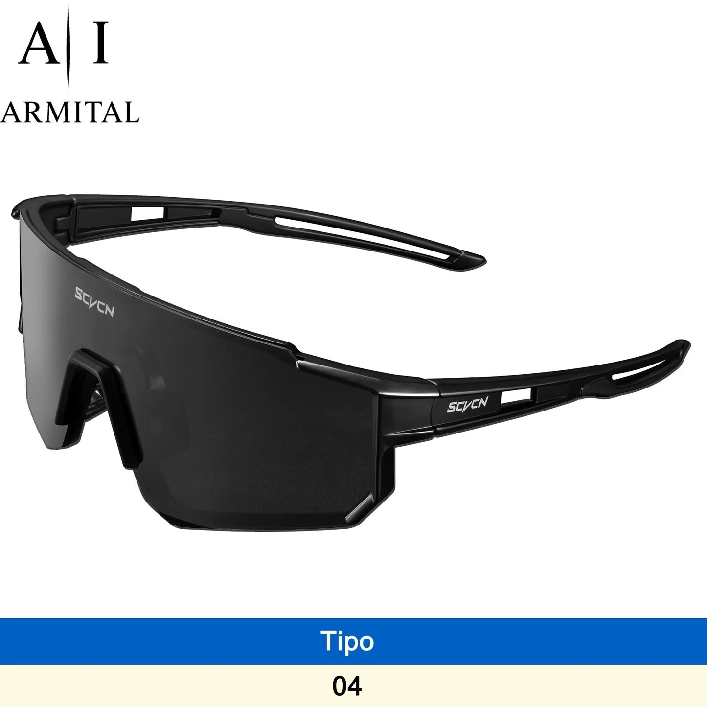 Occhiali da Ciclismo e Sport Outdoor UV400 Lenti HD Antivento in Policarbonato