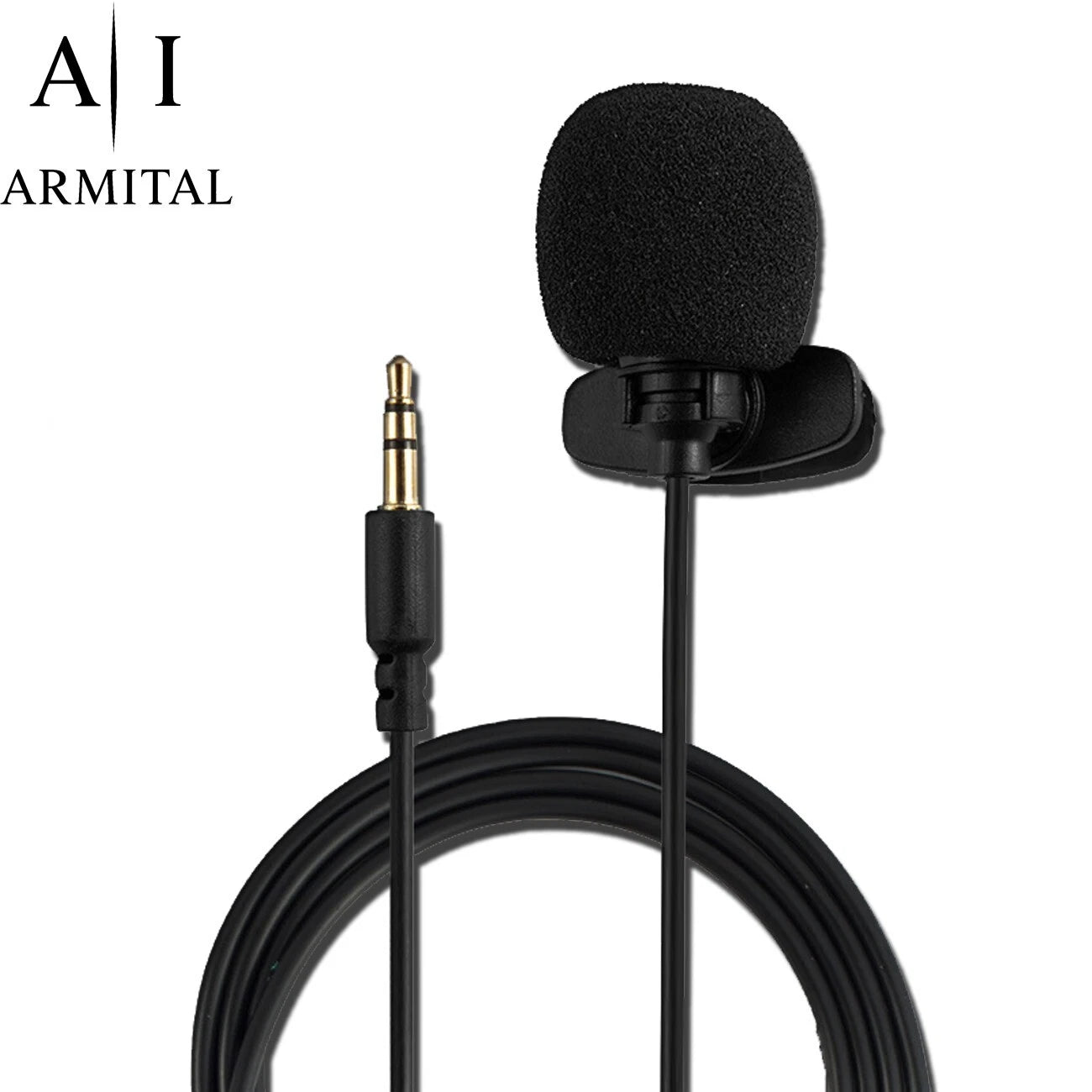 Microfono Lavalier Professionale 3.5mm Omnidirezionale con Riduzione Rumore