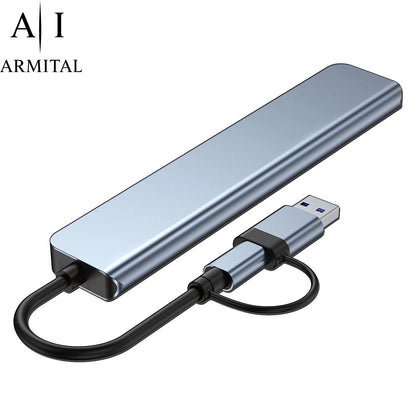 Hub USB-C 8 in 2 Docking Station Adattatore Universale MacBook e PC Laptop
