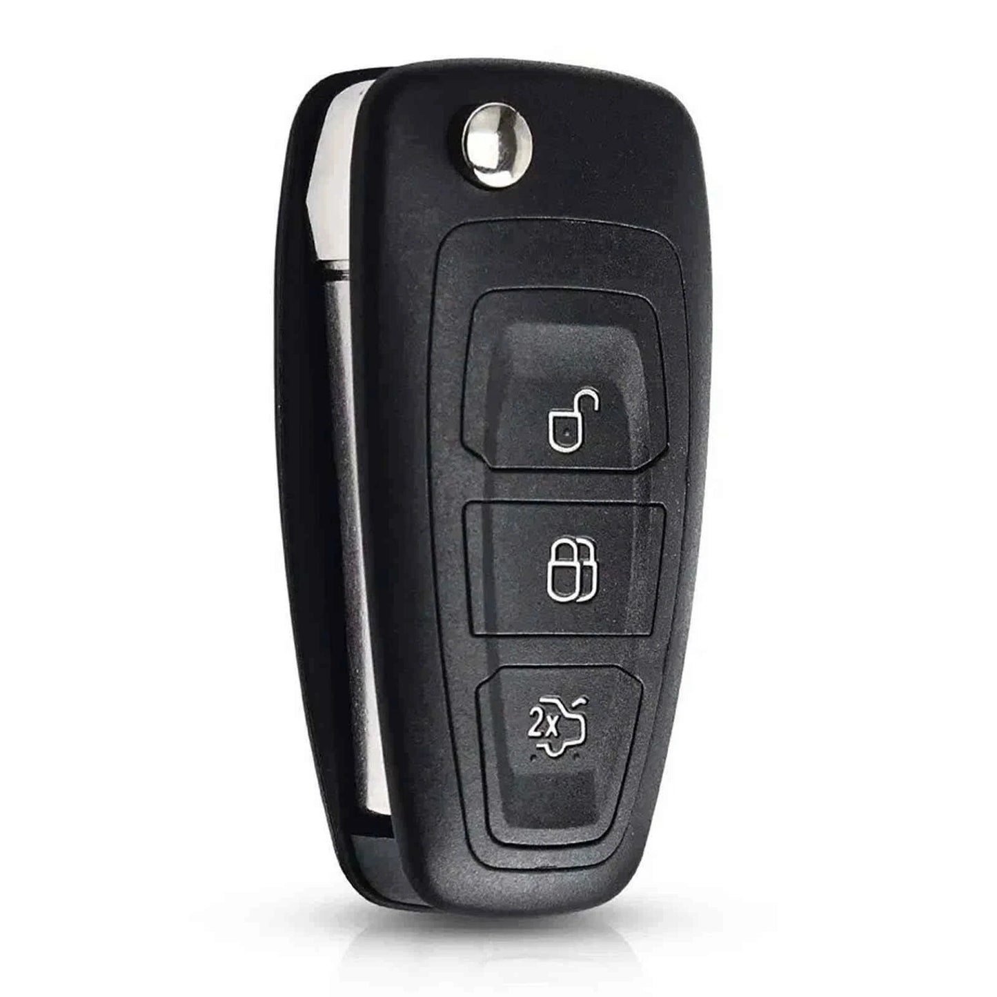 Guscio Chiave Ricambio Per Ford Kuga Fiesta Focus C-Max Transit - Telecomando 3 Tasti Alta Qualità IEA Con Lama A Scatto