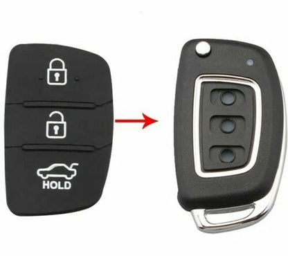 Gommino Ricambio Per Telecomando Hyundai 3 Tasti - Compatibile Con Tucson Santa Fe I20 Ix35 - Gomma Alta Qualità