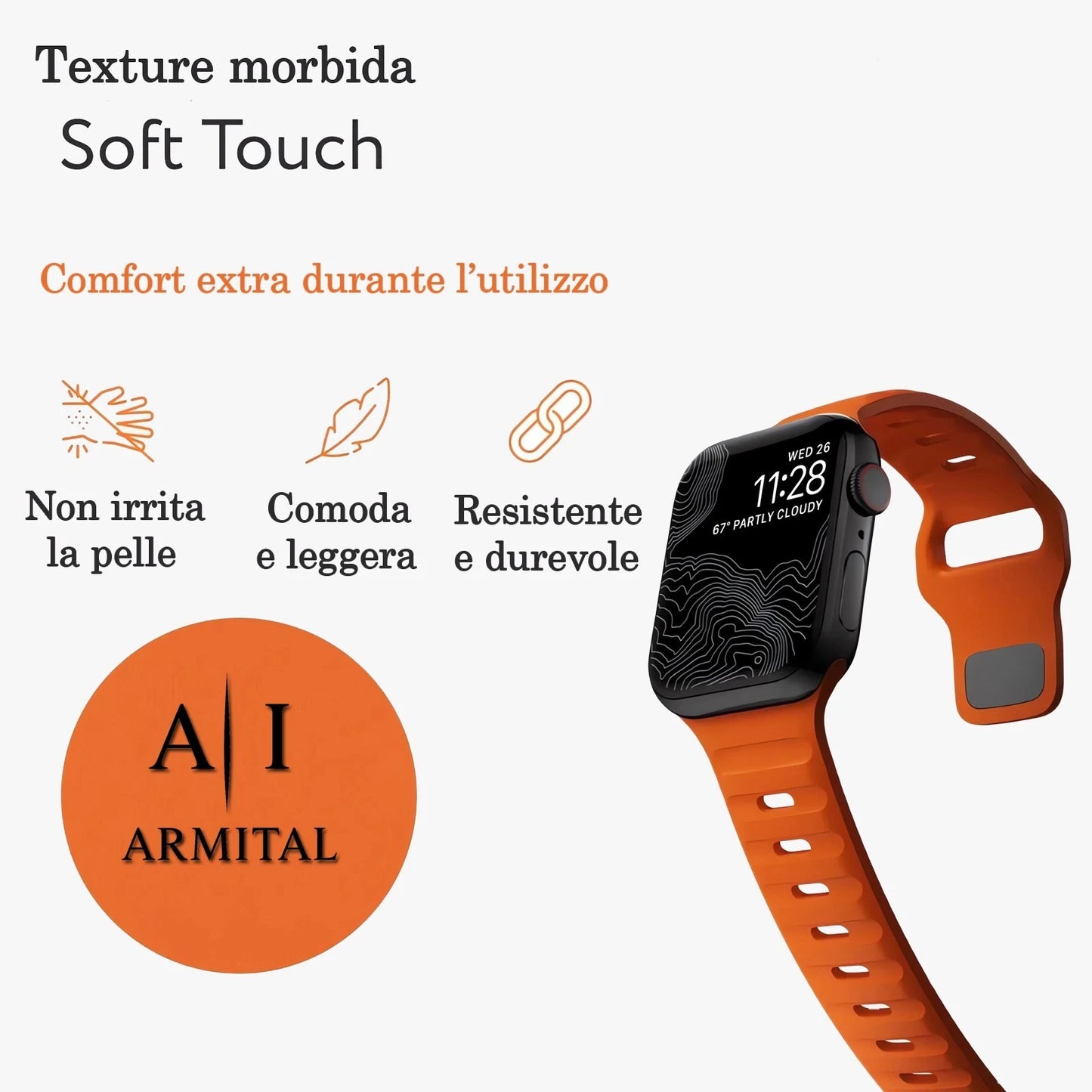 Cinturino Sportivo Traspirante In Silicone Ipoallergenico Per Apple Watch Serie 1-11 Ultra SE 38-49mm Morbido Resistente All'Acqua