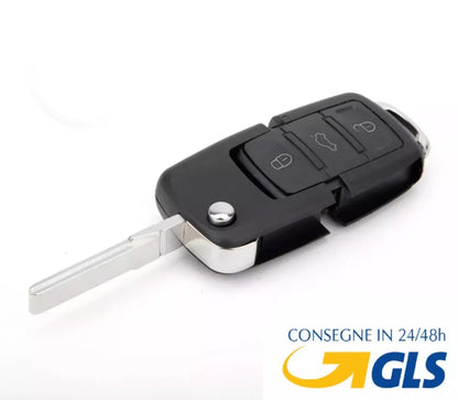 Guscio Cover Chiave Compatibile Con Volkswagen Golf Passat Touran Bora - Scocca Telecomando 3 Tasti In Abs Nero Alta Qualità