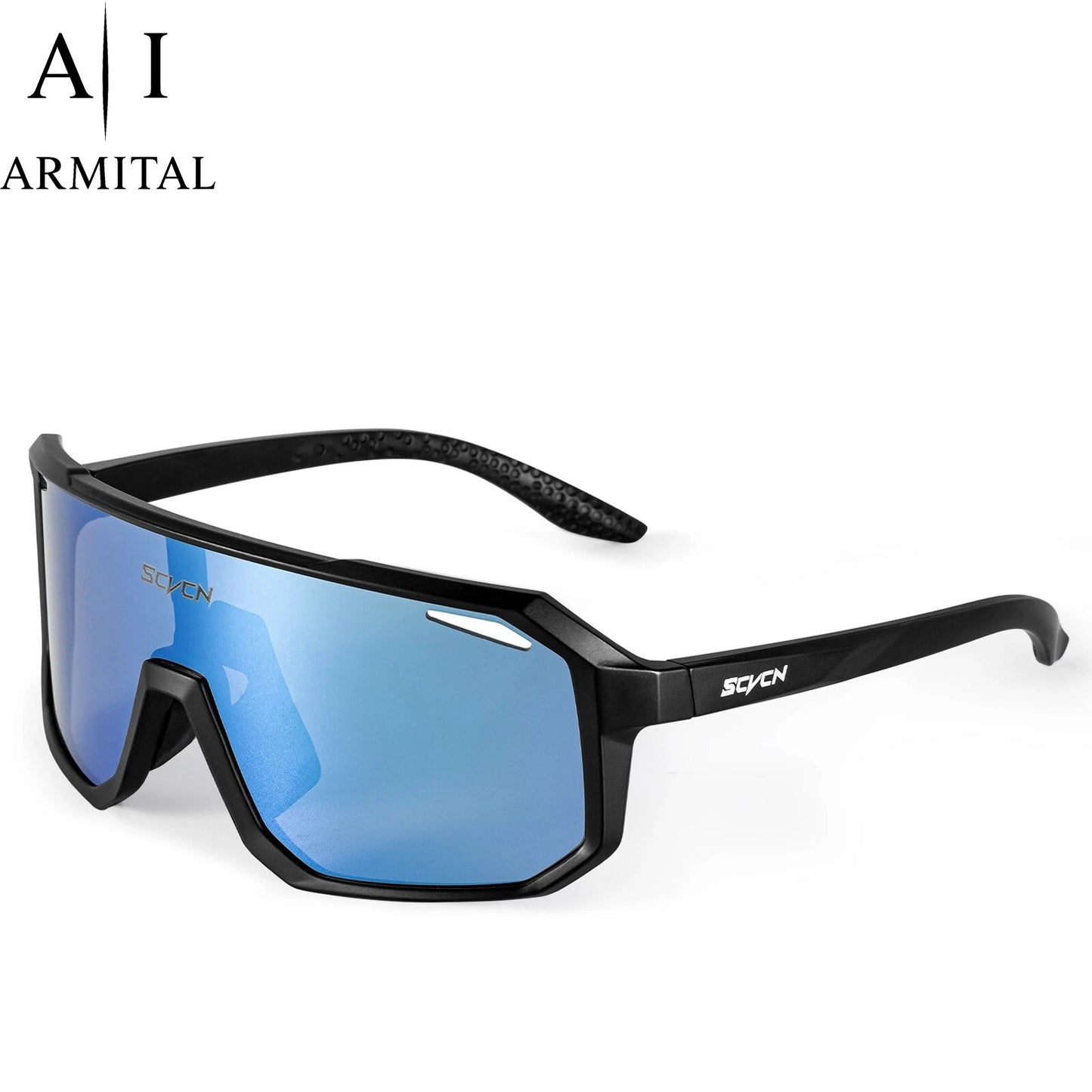 Occhiali da Ciclismo Sportivi UV400 Lenti Policarbonato per Moto Bici e Running
