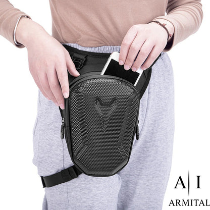 Borsa Moto Rigida Impermeabile Multiuso - Borsello da Gamba Coscia e Tracolla con Guscio in EVA Anti-Graffio per Mototurismo ed Escursionismo