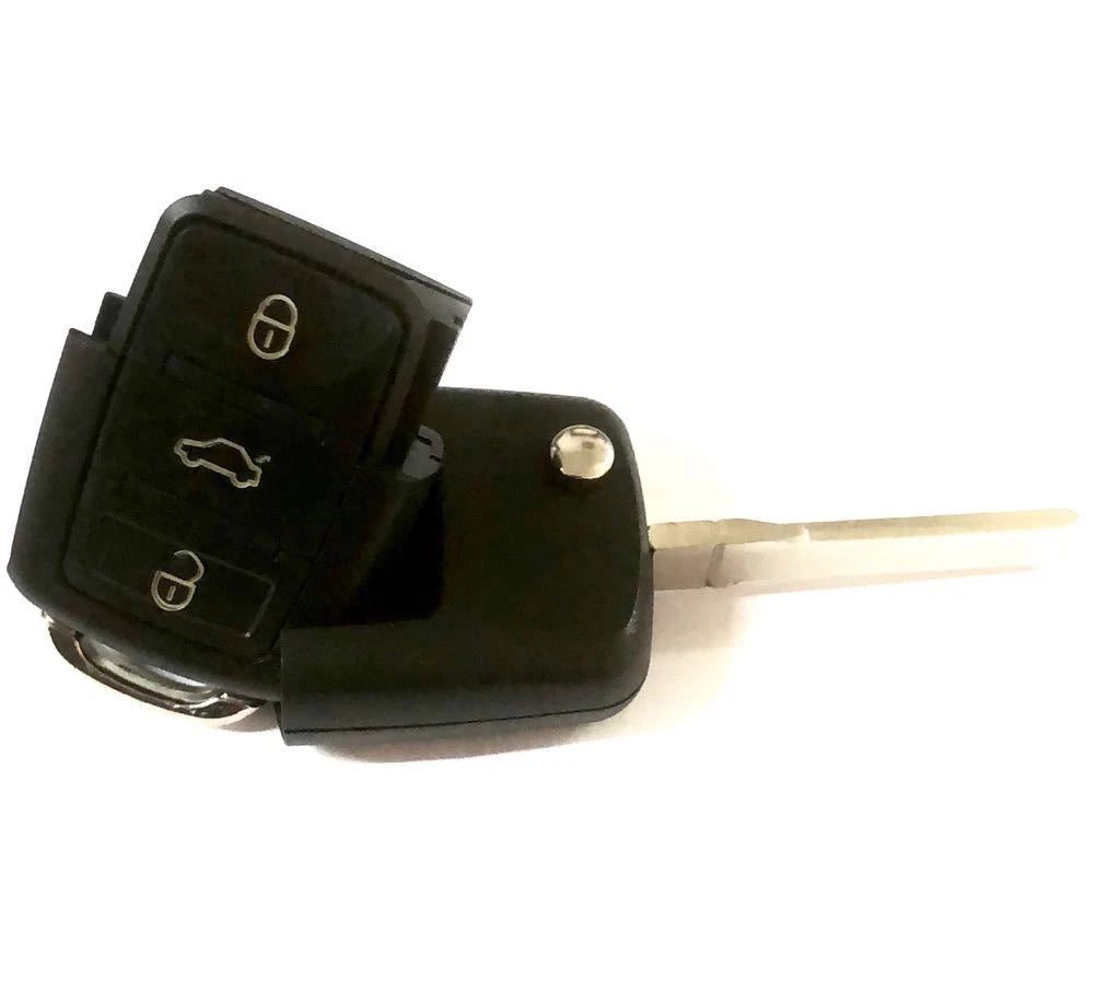 Guscio Cover Chiave Volkswagen 3 Tasti Ricambio Compatibile Golf Passat Touran Jetta Scocca Protettiva Nera Alta Qualità