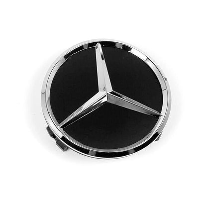 Set 4 Tappi Coprimozzo 60mm Compatibili Con Mercedes Classe A B C D E In ABS Di Alta Qualità