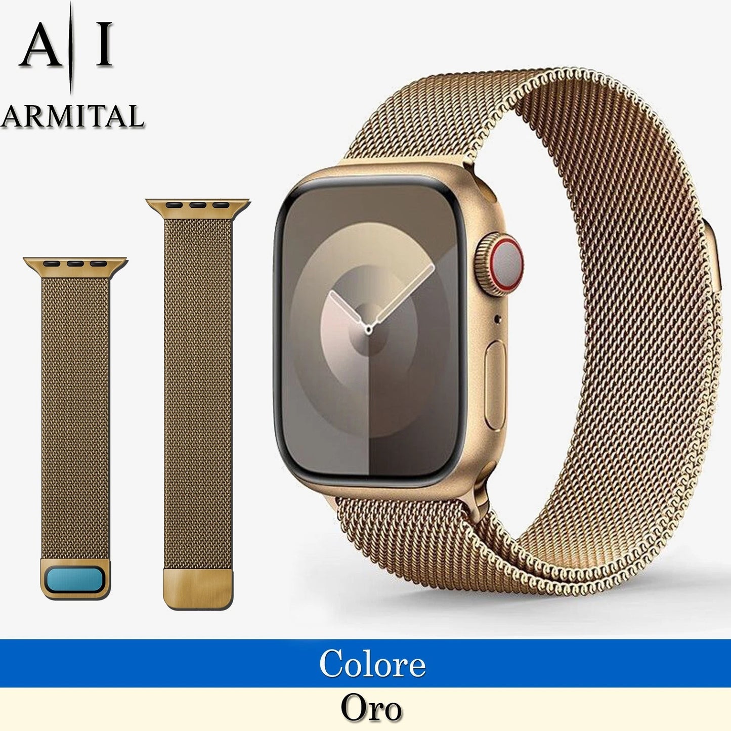 Cinturino Milanese Acciaio Inox Apple Watch 38-49mm Maglia Regolabile Serie 1-11