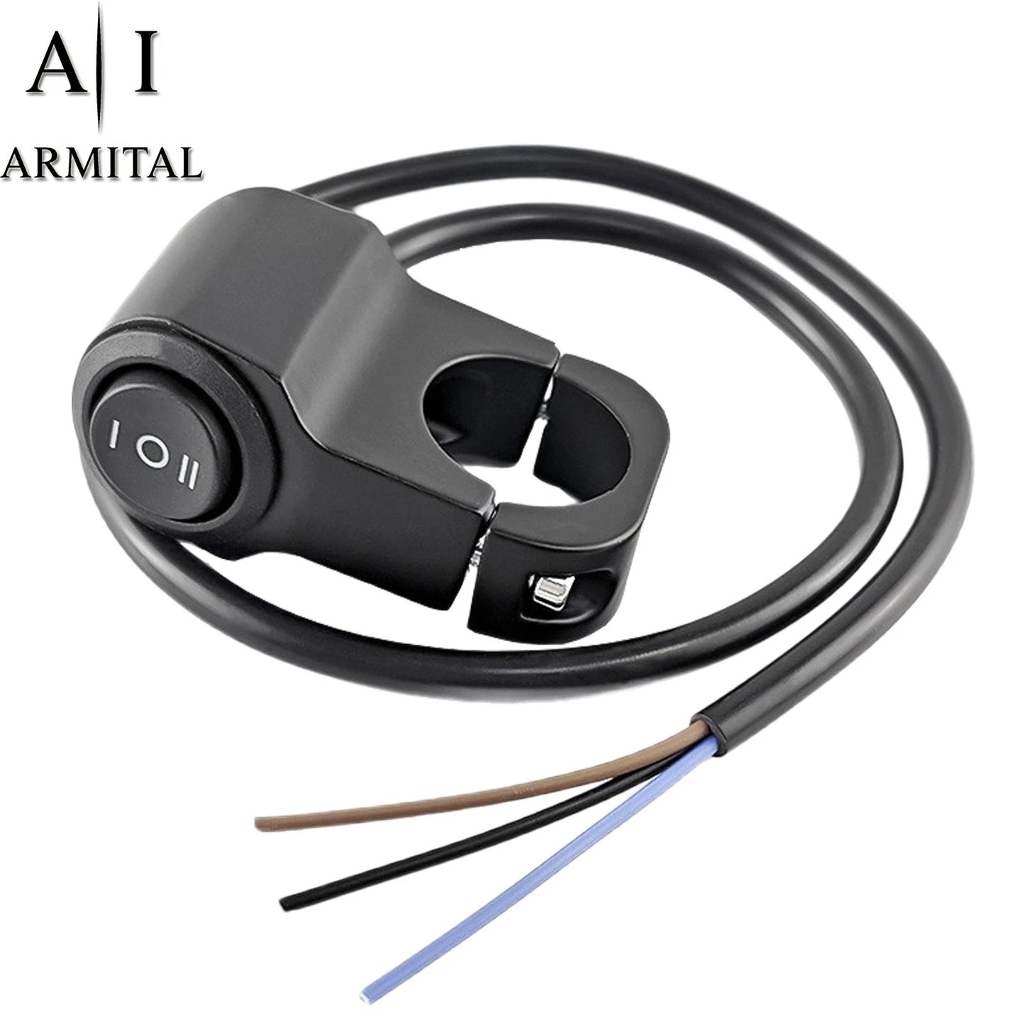 Interruttore Manubrio Moto Universale 22mm 12V 10A Tre Posizioni Luci LED ATV