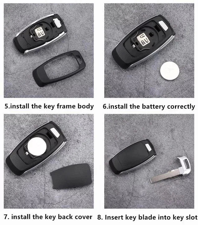 Guscio Cover Telecomando Compatibile Audi A1 A3 A4 A6 Q2 Q3 Q7 TT Chiave 3 Tasti Finitura Lucida o Opaca Con Lama Vergine