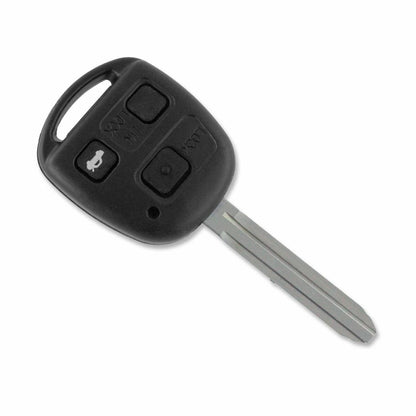 Guscio Telecomando Compatibile Per Toyota Yaris Rav4 Corolla - Cover Chiave 3 Tasti Con Lama Vergine E Gommino Ricambio Qualità