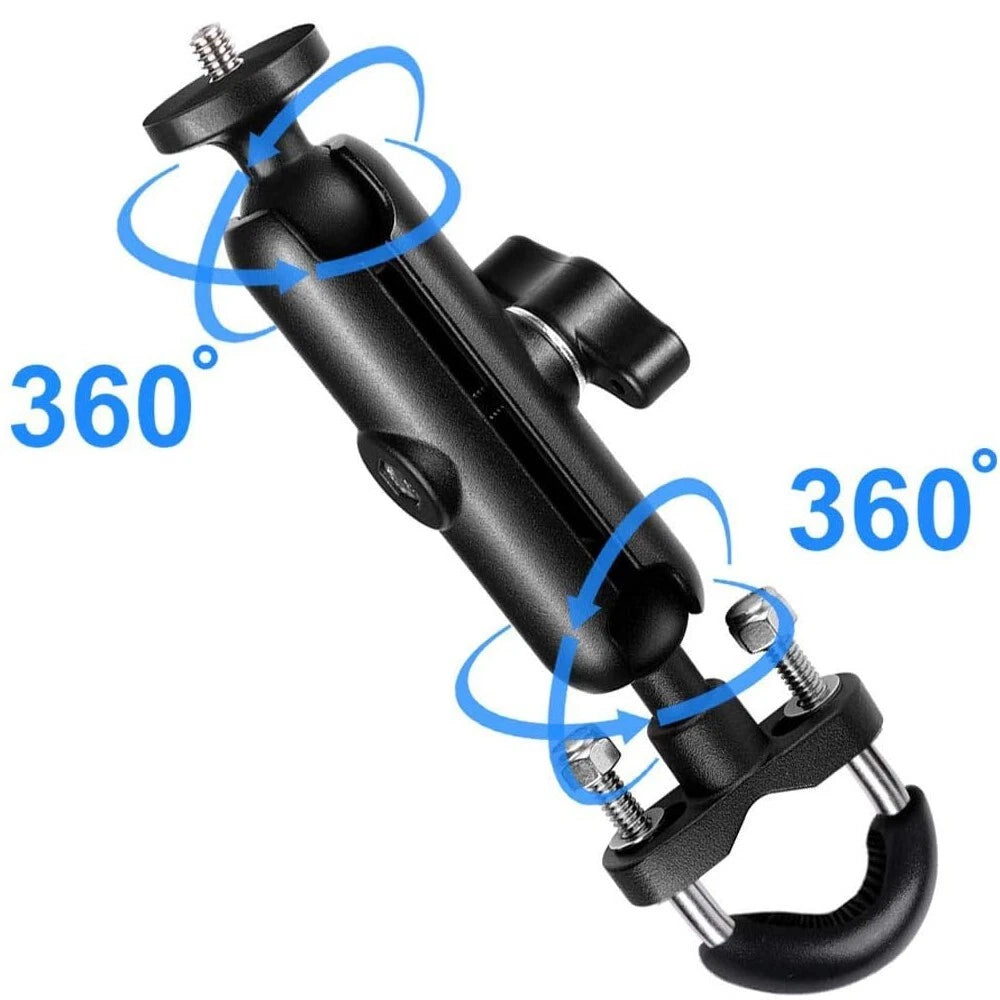 Supporto Manubrio 360 Gradi in Alluminio per Action Cam GoPro e Moto 1/4